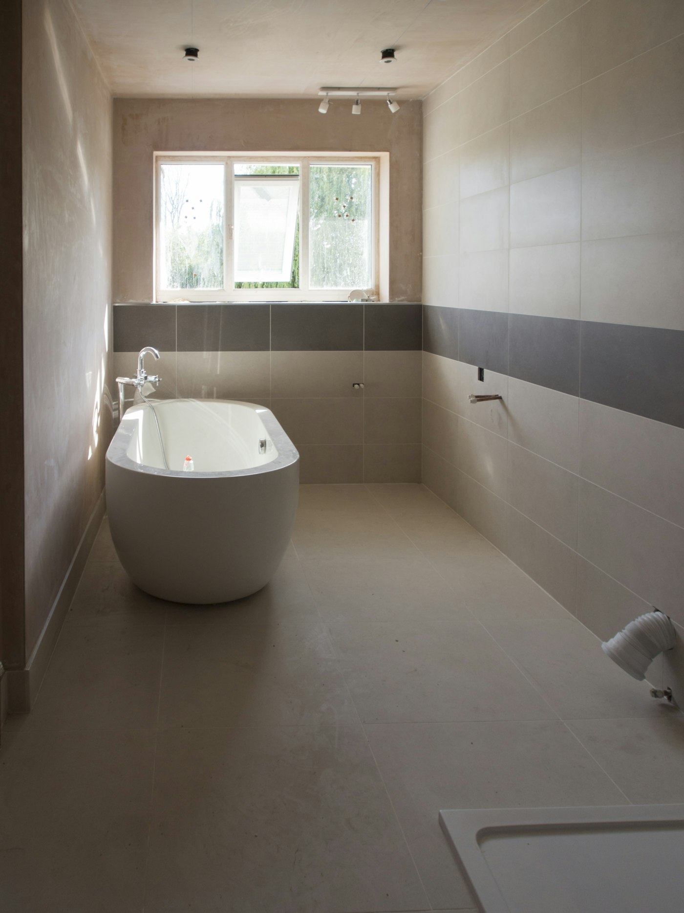 Bathroom renovation in a house